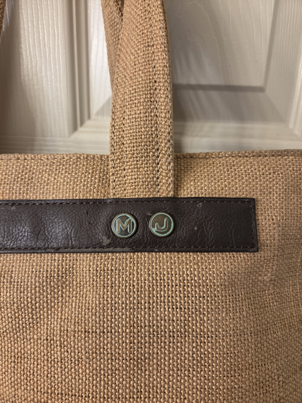 Marc Jacobs Tan Canvas Tote with Dark Brown Trim - Picture 12 of 16
